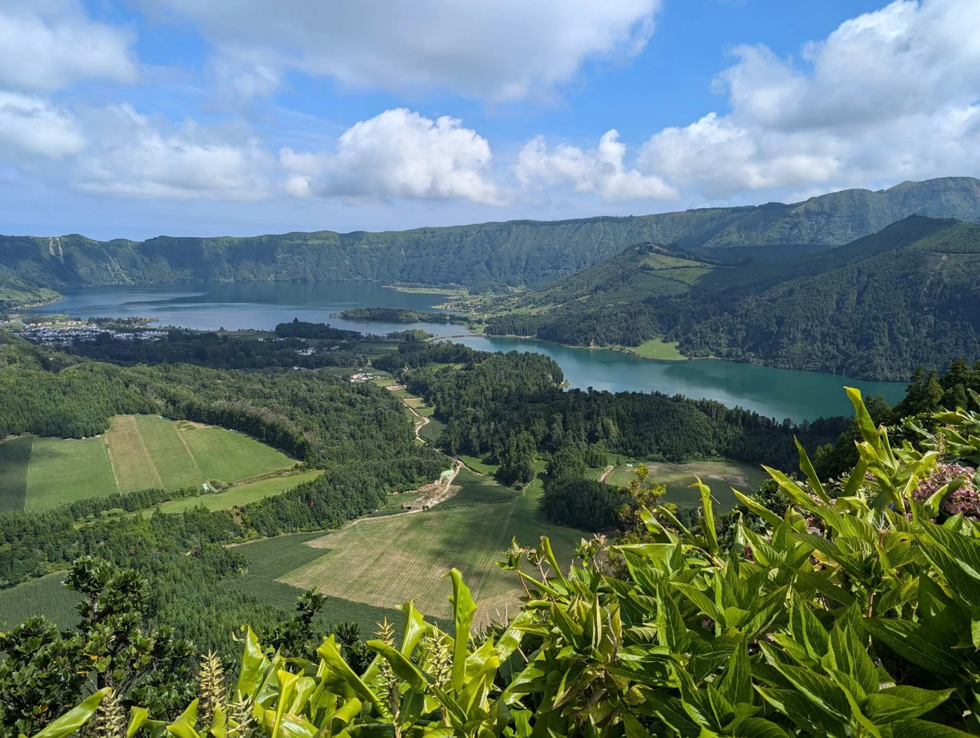 The twin crater lakes of Sete Cidades